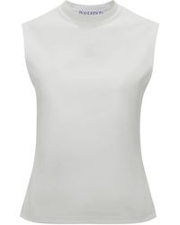 JW Anderson - Jw Anderson Anchor Embroidered Tank Top - Lyst