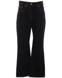 Versace - Logo-Patch 5-Pocket Jeans - Lyst