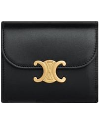 Celine - Small Flap Wallet Triomphe - Lyst