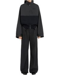 MM6 by Maison Margiela - High-Neck Zipped Colour-Block Jacket - Lyst