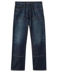Palm Angels - Monogram-Embroidered High Waist Jeans - Lyst