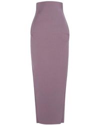 Rick Owens - Zipped Raw-Hem Maxi Skirt - Lyst