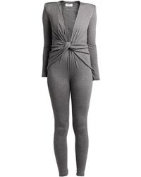 Saint Laurent - Wool Knit Jumpsuit - Lyst