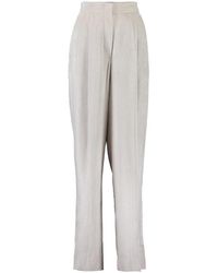 Brunello Cucinelli - High-Rise Wide-Leg Trousers - Lyst