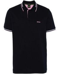 BOSS - Boss Logo Embossed Short-Sleeved Polo Shirt - Lyst