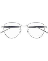 Montblanc - Eyewear Round Frame Glasses - Lyst