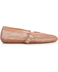 Alaïa - Alaïa Fishnet Ballet Flats - Lyst