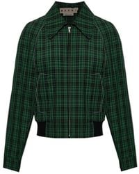 Marni - Checked Zip-Up Jacket - Lyst