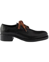 Prada - Antiqued Leather Lace-Up Shoes - Lyst