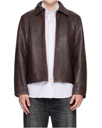 sunflower - Lapel Leather Jacket - Lyst
