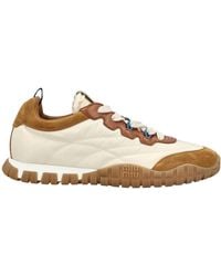 Miu Miu - Tyre Technical Fabric, Suede And Leather Sneakers - Lyst