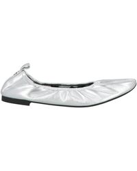 Tory Burch - Metallic Leather Ballet Flats - Lyst