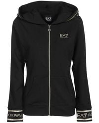 EA7 - Hooded Zipper Casual Jacket - Lyst