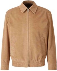 Lardini - Corduroy Zip-Up Jacket - Lyst