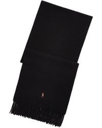 Polo Ralph Lauren - Pony Embroidered Fringed-Edge Scarf - Lyst