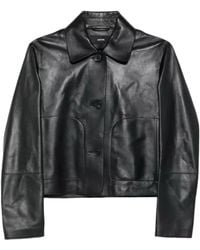 Arma - Button-Front Leather Jacket - Lyst