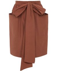 Chloé - Bow-Detail Patch-Pocket Pencil Skirt - Lyst