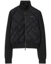Burberry - Check-Stitch Nylon And Wool Jacket - Lyst