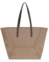Brunello Cucinelli - Stitched Borsa Tote Bag - Lyst