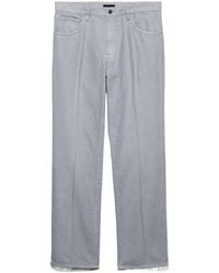 Prada - Logo Patch Straight-Leg Jeans - Lyst