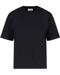 McQueen - Seam-Detailed Crewneck T-Shirt - Lyst