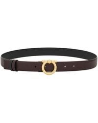 Ferragamo - Gancini-Buckle Leather Belt - Lyst