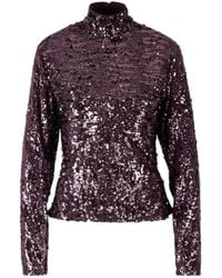 Rabanne - Sequin-Detail Long-Sleeve Top - Lyst