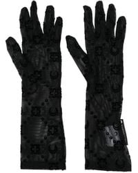 Marine Serre - Flocked-Monogram Gloves - Lyst