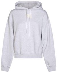 Alexander Wang - T By Logo Printed Drawstring Hoodie - Lyst