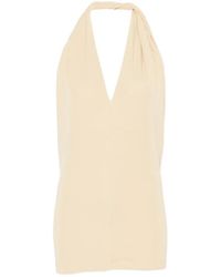 TOTEME - Totême Twisted Halter Top - Lyst