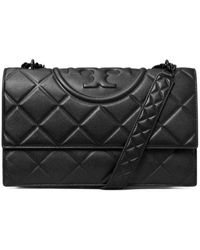 Tory Burch - Fleming Polished-Grain Convertible Shoulder Bag - Lyst