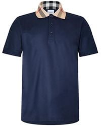 Burberry - Check Cotton Cody Polo Shirt - Lyst