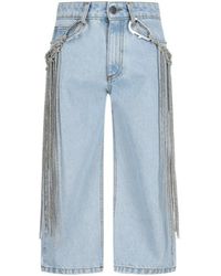 GIUSEPPE DI MORABITO - Detachable-Belt Cropped Jeans - Lyst