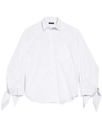 Balenciaga - Knotted Cuff Blouse - Lyst