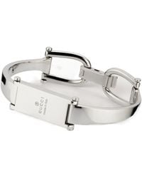 Gucci - Stirrup Motif Bangle Bracelet - Lyst