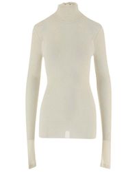 Ami Paris - Roll-Neck Ribbed Top - Lyst