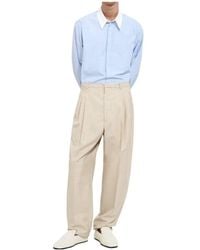 Bottega Veneta - Wool And Cotton Pants - Lyst