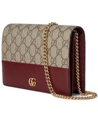 Gucci - Bi-Color Gg Marmont Wallet On Chain - Lyst