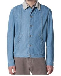 Brunello Cucinelli - Single Breasted Denim Jacket - Lyst