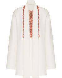 Valentino - Cady Couture Embroidered Blouse - Lyst
