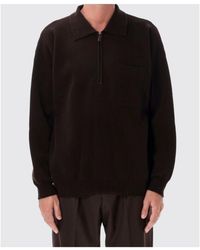 Roberto Collina - Half-Zip Polo Sweater - Lyst
