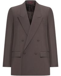 Gucci - Double-Breasted Wool Gabardine Jacket - Lyst