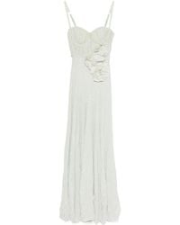 Elisabetta Franchi - Embroidered Flower Carpet Dress - Lyst