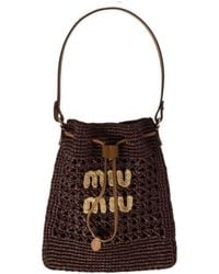 Miu Miu - Woven Mini Bag - Lyst