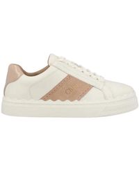 Chloé - Chloé Logo Detailed Low-Top Sneakers - Lyst