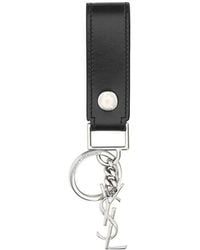 Saint Laurent - Monogram Logo Plaque Key Ring - Lyst