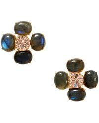 Jennifer Behr - Plated Labradorite And Crystal Earrings - Lyst