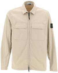 Stone Island - Logo-Patch Sleeve Shirt - Lyst