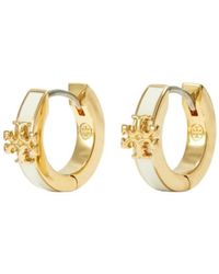 Tory Burch - Kira Enamel Hoop Earrings - Lyst