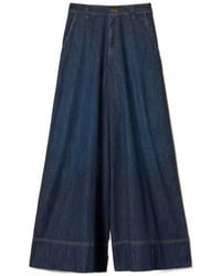 Twinset - Wide-Leg Jeans With Stitching Details - Lyst